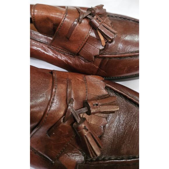 Regency Collection Angelo Rossi Brown Leather Tassel Kiltie Loafers Men’s 10.5 M main image 9